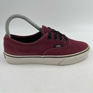 Vans Women’s Burgundy Canvas “Off the Wall” Comfort Casual Sneakers - Size 6 1/2